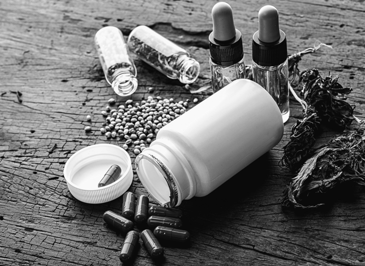 Young bearded Indian businessman shot in black and white