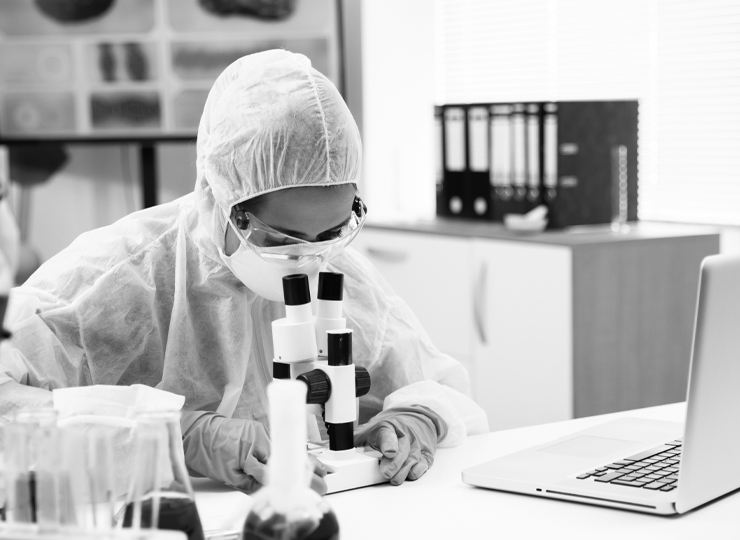 Young bearded Indian businessman shot in black and white